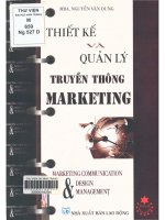 Thiết kế và quản lý truyền thông marketing  nguyễn văn dung 