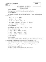 Download Đề kiểm tra 1 tiết hóa học 8 -- đề số 2-THCS Quảng Sơn