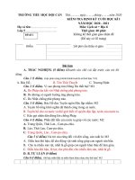 Tải Đề thi học kì 1 lớp 5 môn Lịch sử và Địa lý Trường Tiểu học Đội Cấn năm học 2020 - 2021 - Đề kiểm tra học kì 1 môn Sử - Địa lớp 5 có đáp án