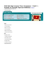 Tải Giải bài tập Family and Friends lớp 4 Unit 1: Lesson two - Giải bài tập Tiếng Anh lớp 4 Unit 1: They're from Australia!