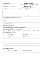 Tải Đề thi học kì 1 lớp 5 môn Toán năm 2020 - Đề kiểm tra học kì 1 môn Toán lớp 5 có đáp án