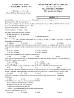 Tải Đề thi thử THPT Quốc gia môn Hóa học lần 2 năm 2016 trường THPT Ngô Sĩ Liên, Bắc Giang - Đề thi thử đại học năm 2016 môn Hóa có đáp án