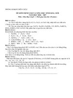 Download Đề kiểm tra chất lượng học sinh khá giỏi môn hóa 8