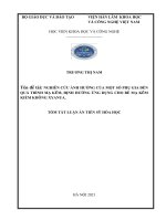 Thông tin tóm tắt về những đóng góp mới của luận án tiến sĩ: Nghiên cứu ảnh hưởng của một số phụ gia đến quá trình mạ kẽm, định hướng ứng dụng cho bể mạ kẽm kiềm không xyanua