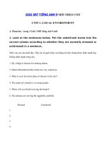 Tải Giải SBT Tiếng Anh lớp 9 mới Unit 1: Local Environment - Giải sách bài tập tiếng Anh lớp 9 Unit 1 chương trình mới