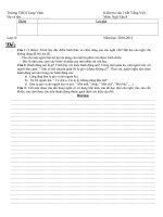 Download Đề kiểm tra 1 tiết ngữ văn 8- THCS Long Vĩnh