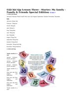 Tải Giải bài tập Family and Friends lớp 4 Starter: Lesson three - Giải bài tập Tiếng Anh lớp 4 Starter: My Family