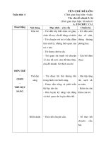 giáo án tuần 4 -Sở thích của bé năm 2018-2019