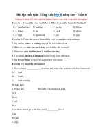 Tải Bài tập cuối tuần Tiếng Anh lớp 6 nâng cao - Tuần 6 - Phiếu bài tập cuối tuần Tiếng Anh lớp 6 tuần 6 có đáp án