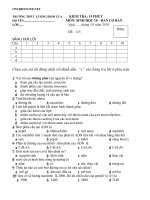 Download Đề kiểm tra 15 phút Sinh học lớp 10