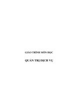 Giáo trình quản trị dịch vụ
