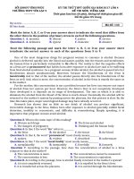 Tải Bộ đề thi thử THPT Quốc gia năm 2017 môn Tiếng Anh trường THPT Yên Lạc 2, Vĩnh Phúc có đáp án - Lần 4 - Đề thi Đại học môn Tiếng Anh năm 2017 có đáp án