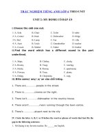 Tải Trắc nghiệm Tiếng Anh lớp 6 Unit 2 My Home - Bài tập Unit 2 lớp 6 My Home có đáp án