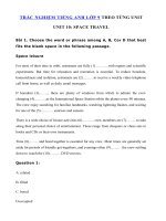 Tải Trắc nghiệm Writing tiếng Anh lớp 9 Unit 10 Space Travel - Bài tập Tiếng Anh 9 mới theo từng Unit có đáp án
