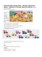 Tải Giải bài tập Family and Friends lớp 3 Starter: Lesson four - Giải bài tập Tiếng Anh lớp 3 Starter: Welcome back!