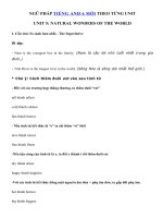 Tải Ngữ pháp Unit 5 lớp 6 Natural wonders of the world - Tiếng Anh 6 Unit 5 Natural wonders of the world| Ngữ pháp Unit 5 SGK tiếng Anh 6 mới