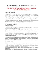 Khối 6: Hướng dẫn học các môn tuần 21