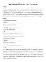 Tải Bài tập tự luận Tiếng Anh lớp 7 Unit 5: Work And Play Số 1 - Kiểm tra Tiếng Anh lớp 7