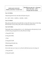 Tải Đề thi học kì 1 lớp 9 môn Hóa học Phòng GD&ĐT quận Thủ Đức - Đề kiểm tra hk 1 môn Hóa lớp 9