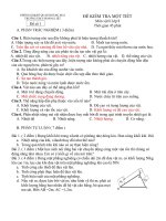 Download Đề và đáp án kiểm tra 1 tiết vật lý 8- THCS HOàng Liệt