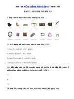 Tải Bài tập tự luận tiếng Anh 6 Unit 3: At Home hệ 7 năm - Bài tập Unit 3 lớp 6 At home có đáp án