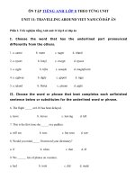 Tải Tổng hợp bài tập Tiếng Anh lớp 8 Unit 11 Traveling Around Viet Nam có đáp án - Đề thi tiếng Anh lớp 8 theo từng Unit có đáp án