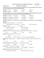 Tải Đề thi thử THPT Quốc gia 2015 môn Tiếng Anh trường THPT Đa Phúc, Hà Nội (lần 3) - Đề thi thử đại học môn Tiếng Anh có đáp án