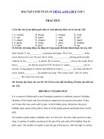 Tải Bài tập cuối tuần Tiếng Anh 8 tập 1 tuần 19 Practice - Ôn tập Tiếng Anh lớp 8 theo từng Unit có đáp án