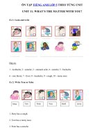 Tải Bài ôn tập tiếng Anh lớp 5 Unit 11: What's the matter with you? - Ôn tập tiếng Anh 5 theo từng Unit có đáp án