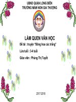 Lĩnh vực PTNN : Truyện Bông hoa cúc trắng Lứa tuổi: MGB