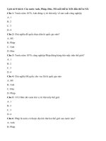 Tải Trắc nghiệm Lịch sử lớp 8 bài 6 - Các nước Anh, Pháp, Đức, Mĩ cuối thế kỉ XIX đầu thế kỉ XX