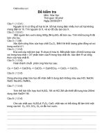 Download Đề kiểm tra chương II hóa học khối 9
