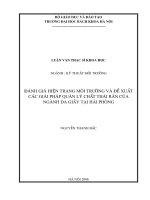 Đánh giá hiện trạng môi trường và đề xuất các giải pháp quản lý chất thải rắn của ngành da giầy tại Hải Phòng