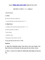 Tải Review 1 lớp 8 Skills - Soạn tiếng Anh 8 Review 1 Skills | Giải bài tập SGK tiếng Anh 8 mới Review 1 Units 1 - 2 - 3