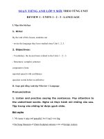 Tải Review 1 lớp 9 Language - Soạn tiếng Anh 9 Review 1 Language | Giải bài tập SGK tiếng Anh 9 mới Review 1 Units 1 - 2 - 3