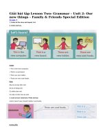 Tải Giải bài tập Family and Friends lớp 3 Unit 2: Lesson two - Giải bài tập Tiếng Anh lớp 3 Unit 2: Our new things