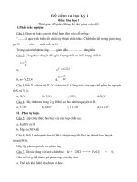 Download Đề và đáp án kiểm tra HKI hóa học 8