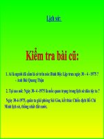 Lịch sử 5- Tuần 29 - Hoàn thành thống nhất đất nước