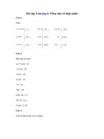 Tải Bài tập Toán lớp 5: Phép chia số thập phân - Giải bài tập Toán lớp 5 Chương 2