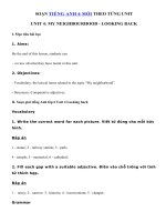 Tải Unit 4 lớp 6 Looking back - Tiếng Anh 6 Unit 4 My neighbourhood | Giải bài tập SGK tiếng Anh lớp 6 Unit 4 Looking back