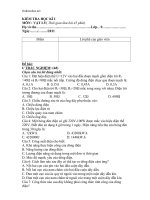 Download Ma trận đề và đáp án kiểm tra HKI vật lý 9