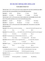 Tải Đề ôn thi THPT Quốc Gia môn tiếng Anh năm 2020 số 6 - Đề thi THPT Quốc gia 2020 môn Anh có đáp án