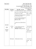 Giao an tuan 6 nhanh 3. mot so bộ phận cơ thể và năm giác quan