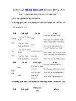 Tải Ngữ pháp tiếng Anh lớp 5 Unit 3: Where Did You Go On Holiday? - Cấu trúc ngữ pháp Unit 3 SGK tiếng Anh 5 mới chi tiết nhất