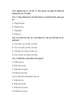 Tải Trắc nghiệm Địa Lý 10 bài 11: Khí quyển. Sự phân bố nhiệt độ không khí trên Trái Đất - Câu hỏi trắc nghiệm Địa Lý 10 bài 11 có đáp án