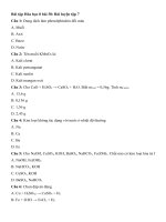 Tải Trắc nghiệm Hóa học 8 bài 38 - Bài luyện tập 7