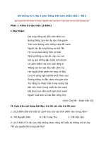 Tải Đề thi học kì 1 lớp 4 môn Tiếng Việt năm 2020-2021 - Đề 2 - Đề kiểm tra cuối học kì 1 lớp 4 có đáp án