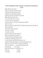 Tải Câu hỏi trắc nghiệm Địa lý lớp 10 chương 2 - Vũ trụ. Hệ quả các chuyển động của Trái đất