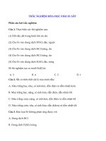 Tải Trắc nghiệm hóa học 9 bài 19 - Sắt