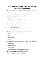 Tải Trắc nghiệm Sinh học 7 Bài 43: Cấu tạo trong của chim bồ câu - Trắc nghiệm Sinh học 7 Bài 43 có đáp án